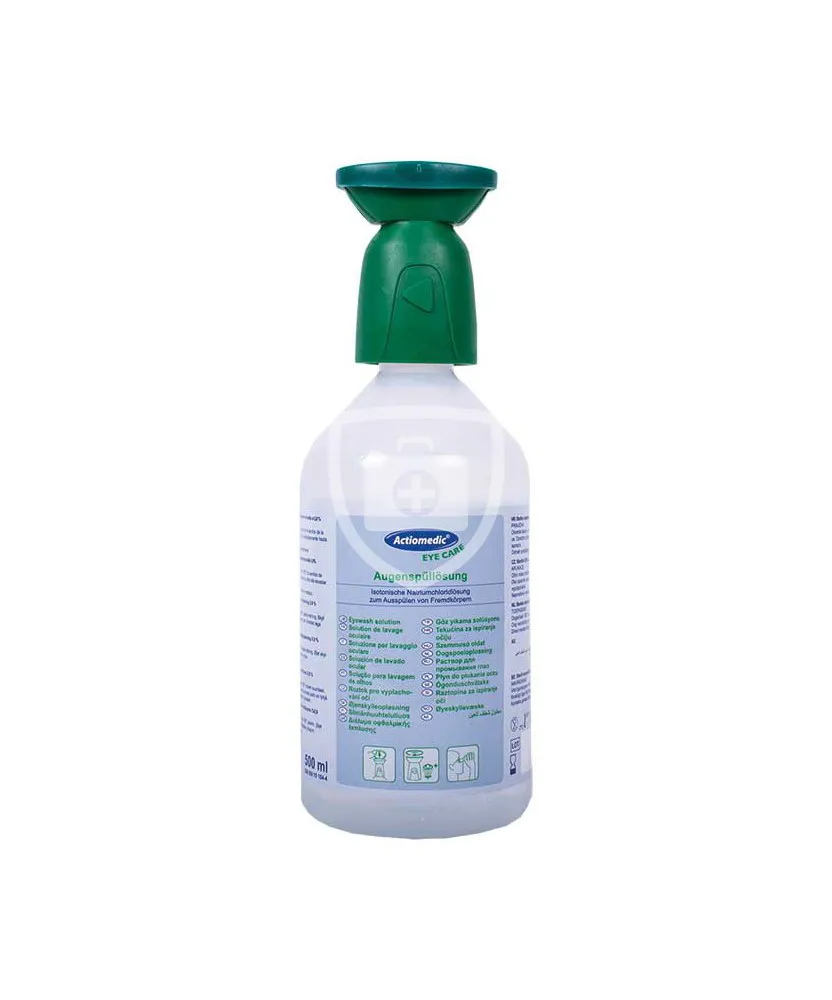 Oogspoelfles 250 ml met sodium chloride 0,9%
