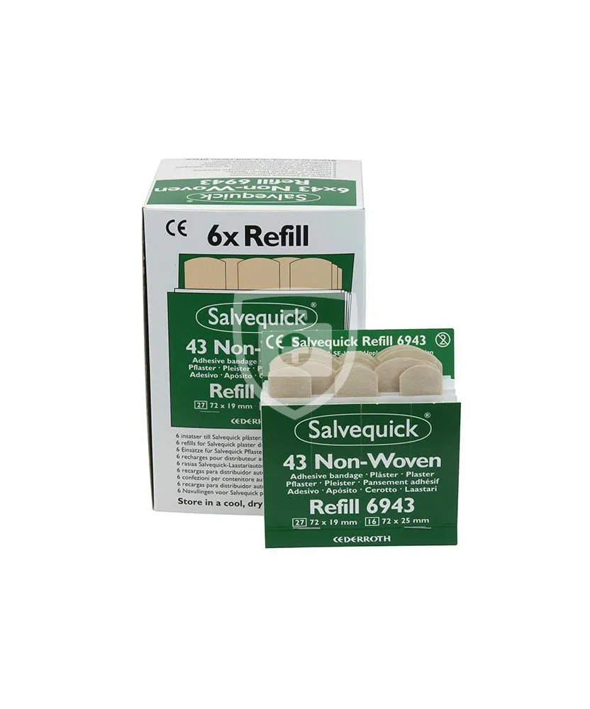 Salvequick 6 pack navulling 6943 - 43 non-woven pleisters